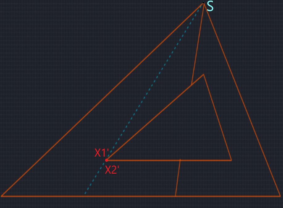 2.1 луч из вершины через точку